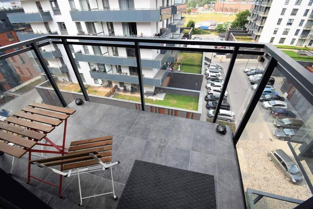Apartament Blue Bastion Walowa 23C Z Klimatyzacja I Miejscem Parkingowym W Podziemnym Parkingu Gdańsk Exteriör bild